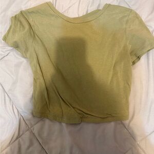 Green Cropped Aeropostale T-Shirt